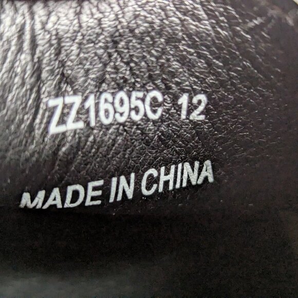 NEW! Mens Sz 12 ZANZARA Black Leather Canvas Lace Up BLAZE Oxfords Shoes - Picture 3 of 9